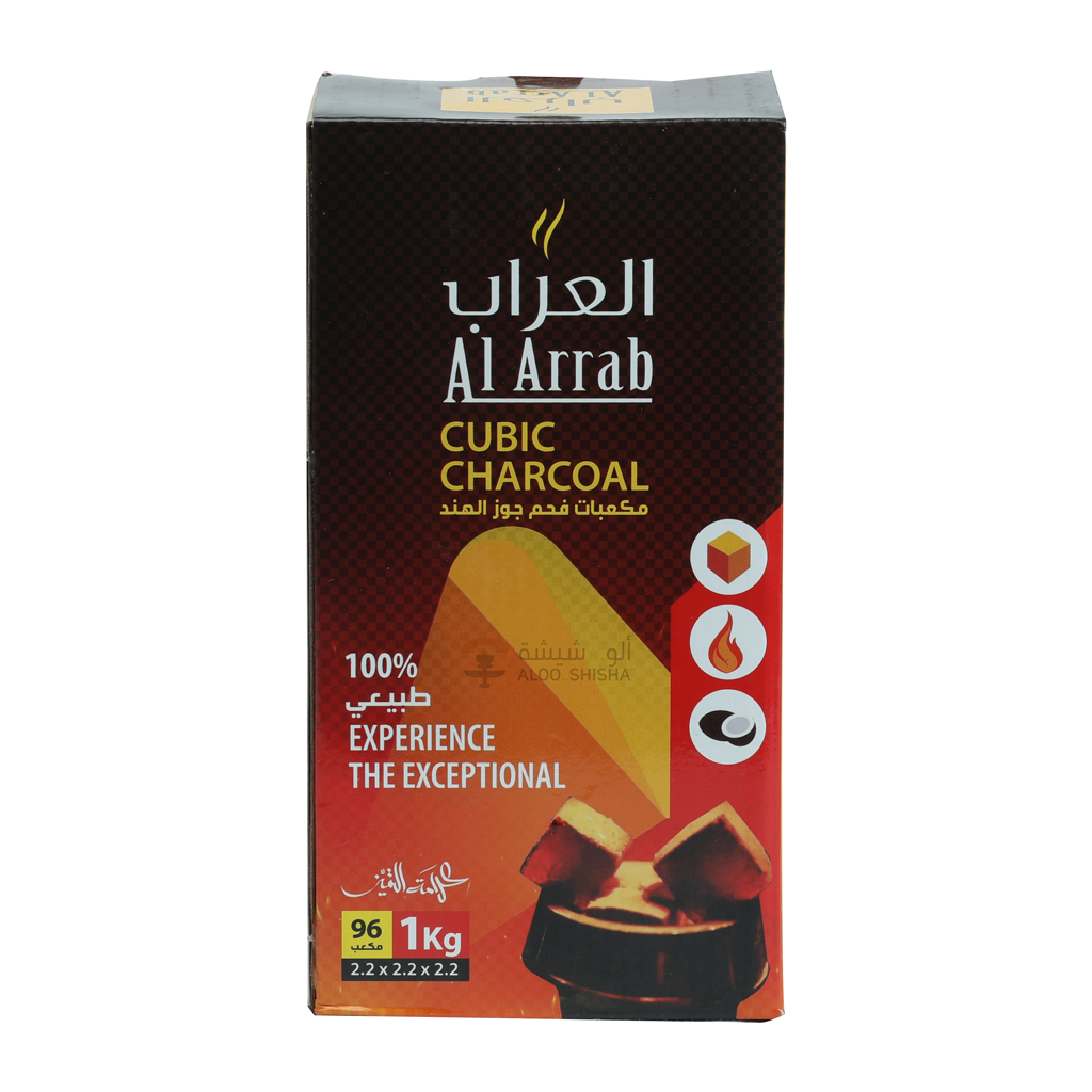 فحم مكعبات العراب من جوز الهند - 100% طبيعي